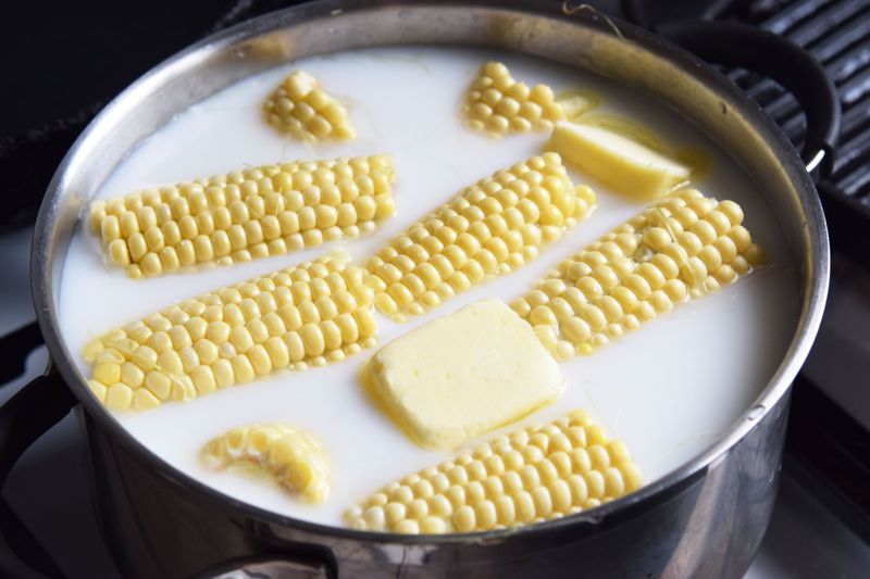 Самый правильный метод варки кукурузы - с натуральным молоком