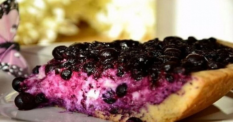 Творожный пирог с черникой: пошаговый рецепт вкусного десерта