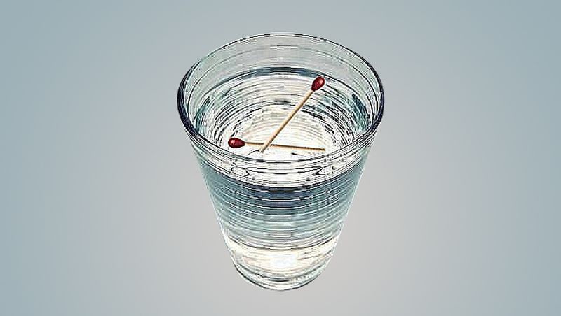 Как определить наличие порчи при помощи двух спичек и стакана воды