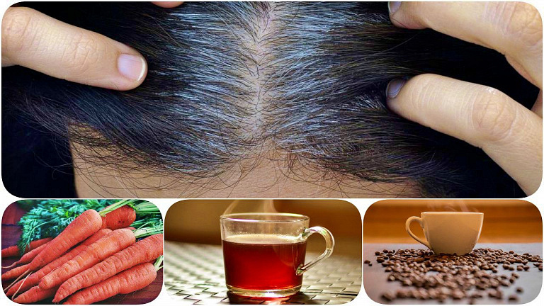 Помогут чай, кофе и даже морковь: 5 эффективных методов для безопасного окрашивания седых волос
