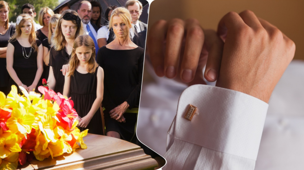 На похоронах мужа жена заметила дорогую запонку на рукаве – и тут же остановила всю пышную процессию