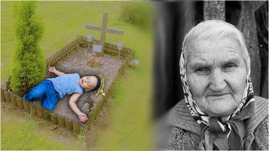 Старушка даже не ожидала встретить кого-то на кладбище – и тут на могилке с венчиком на голове лежал ЭТОТ маленький мальчик