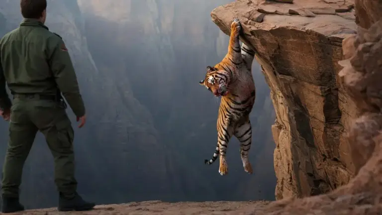 Man Saves Tigress on a Cliff — What Happens Next Will Shock You!