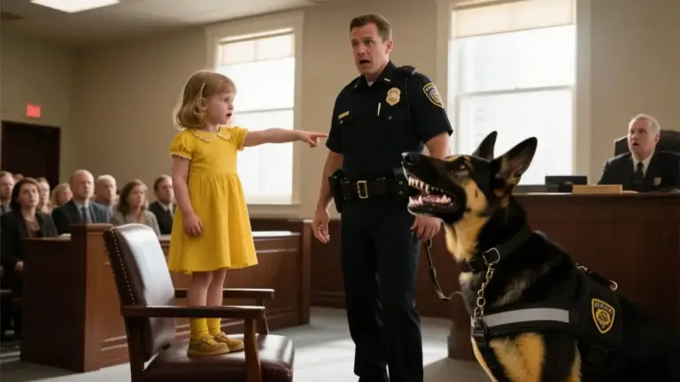 3-Year-Old Girl Points At Police Dog In Courtroom – and Says only 2 Words! What Happens Next Is Unthinkable…