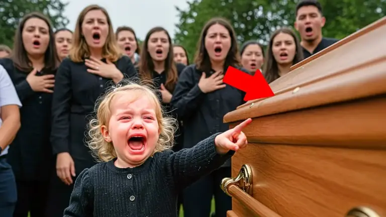 The 2-Year-Old Baby Keeps Pointing At His Father's Coffin! What Happens Next Is Shocking...