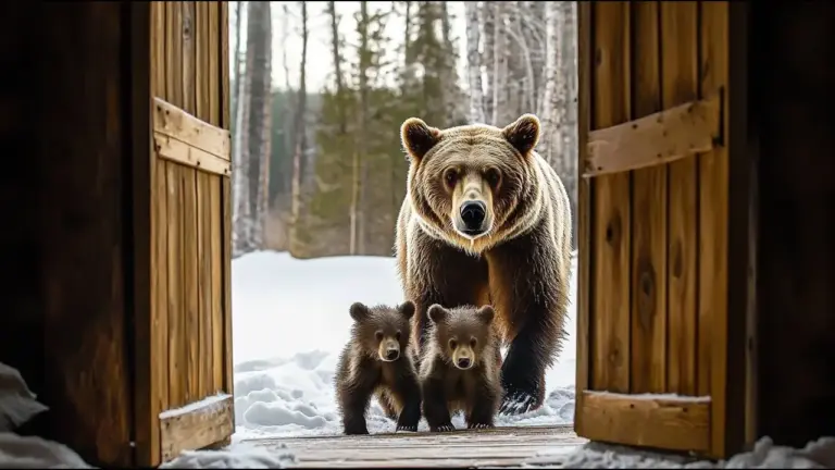 --Man Lets a Freezing Bear and Her Cubs Into His Home – Then the Unthinkable Happens!
