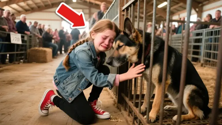 -Daughter of Dead Cop Walks Into German Shepherd Auction Alone — The Reason Why Is Shocking!