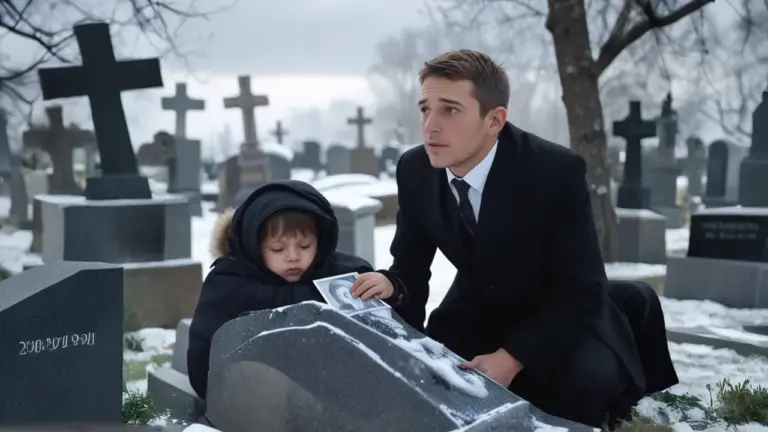 Businessman Visits Wife’s Grave — and Freezes, Seeing a Child Asleep on Her Headstone...
