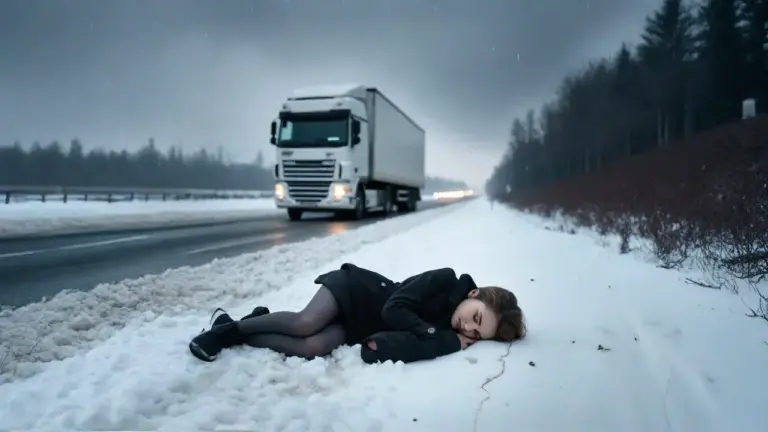 Trucker Saves Stunning Girl on the Highway! But What He Found in Her Documents SHOCKED Him to His Core…