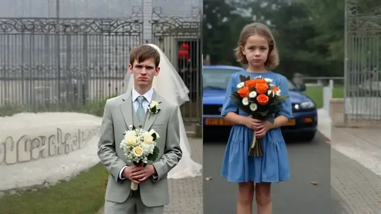 Rushing to his wedding, he bought flowers from a little girl by the roadside… But before reaching the registry office, he found a note inside — and called everything off!