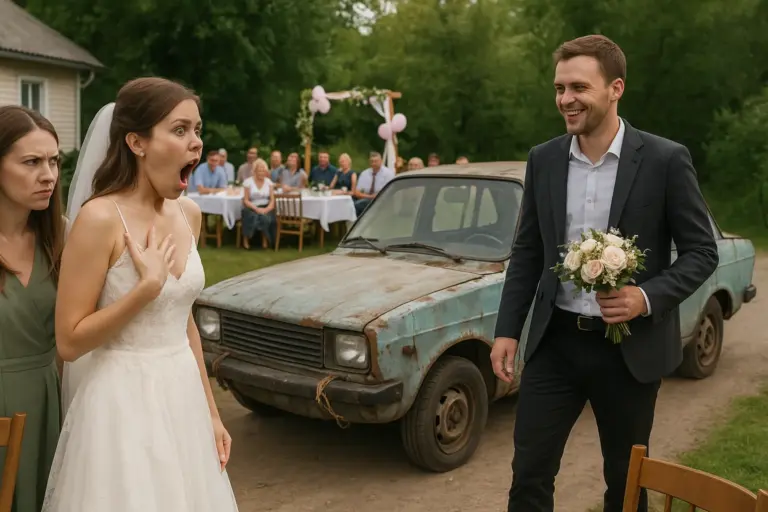 Groom Hid His Wealth – and Arrived at the Wedding in a Complete Junker! The Bride's Reaction Amazed Everyone...