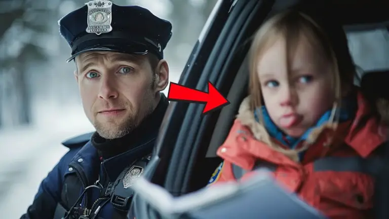 The cop stops a car – but when he sees the girl in the back seat, he turns pale...