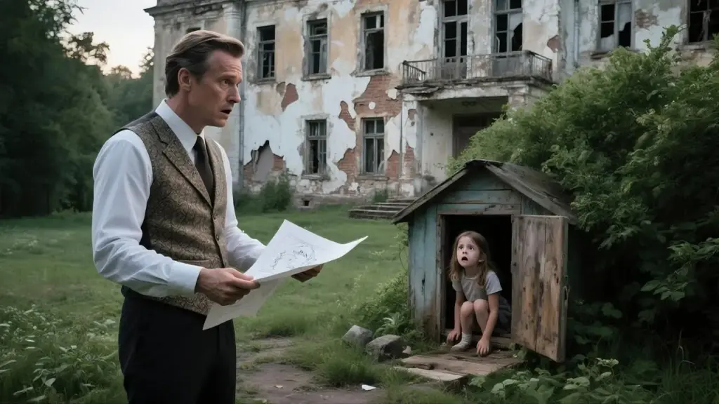 A billionaire dad buys an old house for demolition! But when he goes to tear down the dog kennel, he hears a voice inside and panics...