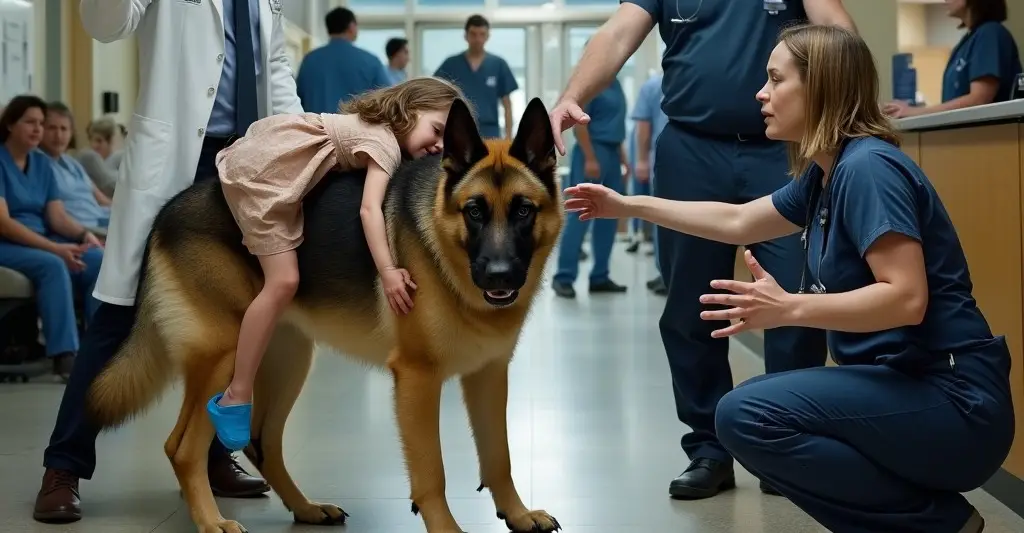 K9 Dog Walks Into Hospital with a Wounded Girl – No One Could Believe What Followed!