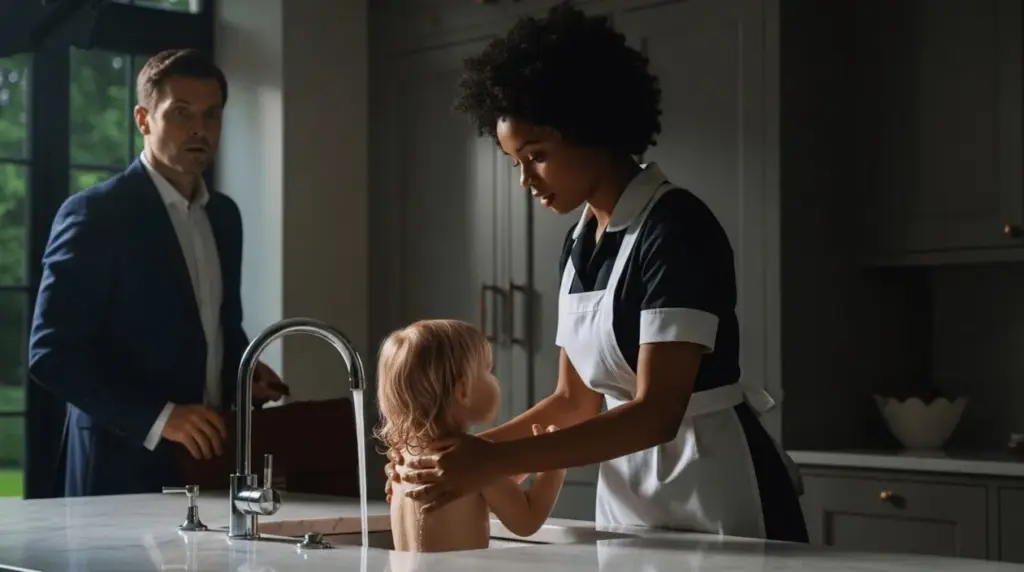 A Billionaire Came Home Unannounced… and Froze When He Saw the Black Maid with His Daughter!