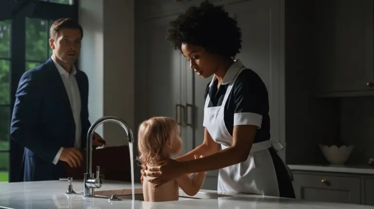 A Billionaire Came Home Unannounced… and Froze When He Saw the Black Maid with His Daughter!