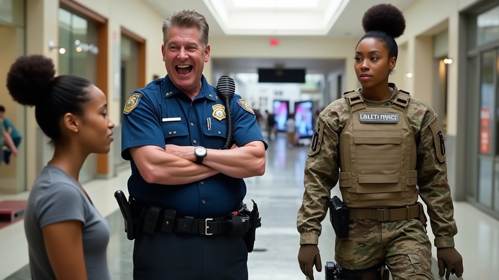 He laughed in a child's face, insisting no black woman could ever serve in special forces. The girl stood frozen with tears in her eyes, until the doors opened and her mother appeared in uniform…