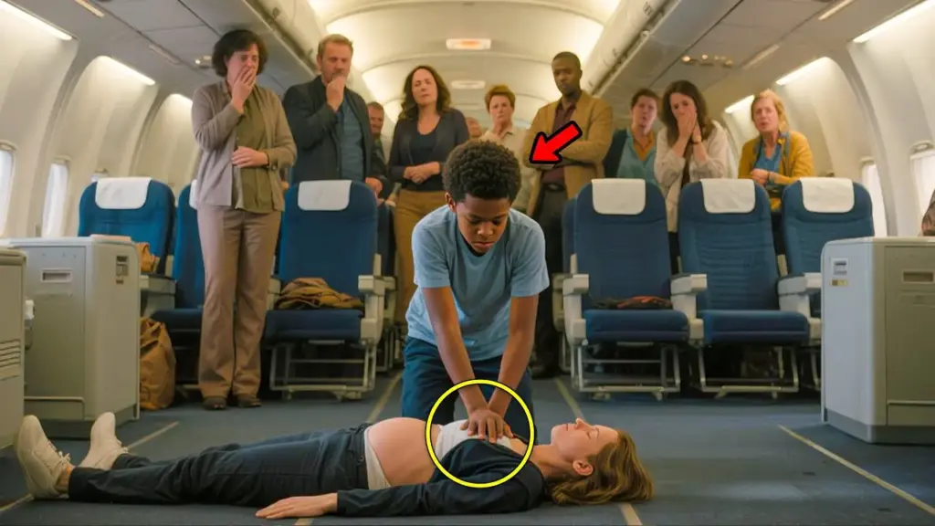 Black Teen Saves Millionaire’s Pregnant Wife Mid Flight! His Request Made the Millionaire Cry...