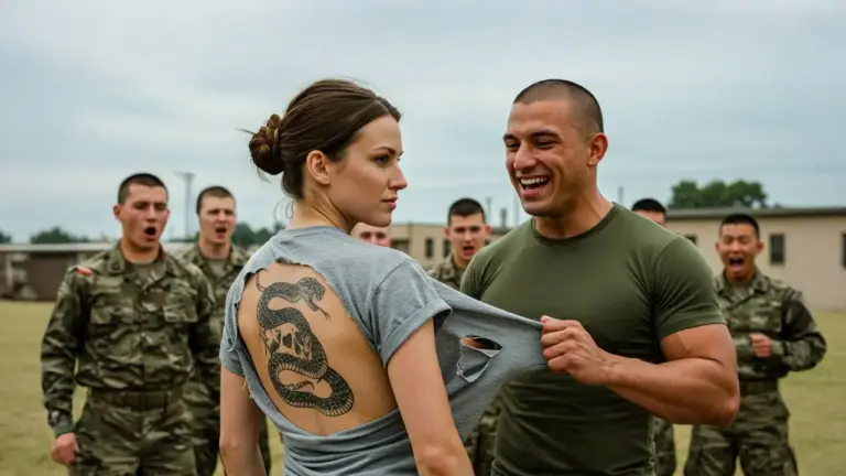 They mocked her at bootcamp — then the commander froze at her back tattoo...