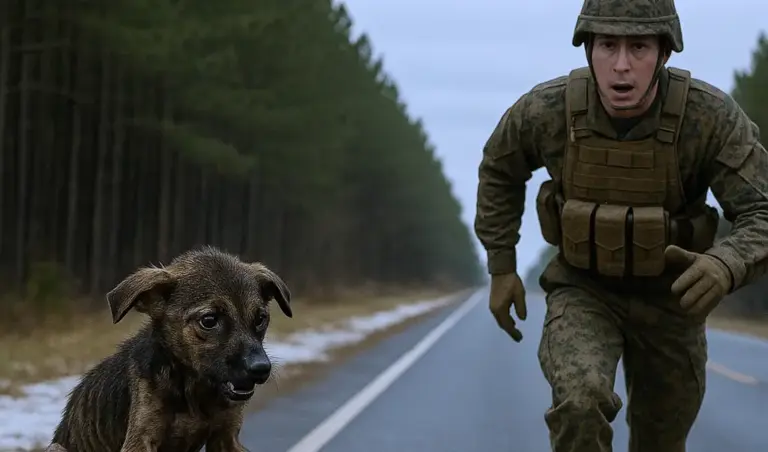 Starving Puppy Clings to Military Bag – Marine’s Heart Breaks When He Opens It