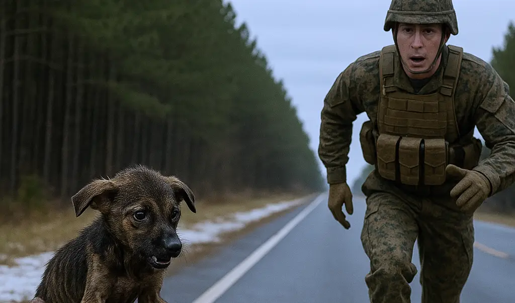 Starving Puppy Clings to Military Bag – Marine’s Heart Breaks When He Opens It