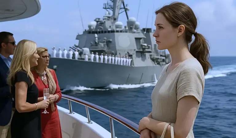 They Mocked Her Faded Tote Bag on the Luxury Yacht! Then Froze When a U.S. Navy Destroyer Saluted Her...