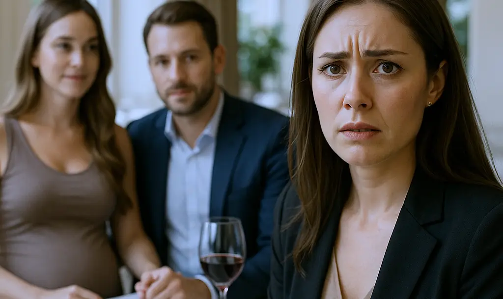 During dinner, my sister calmly announced she was pregnant — and claimed the father was my husband. The whole table froze… until I revealed the one secret she never expected me to know