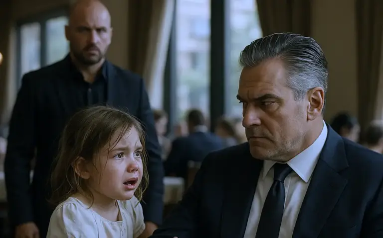 People froze when a little girl ran to the city’s most powerful man crying for help! The moment he stood up, everything changed — and the room will never forget it