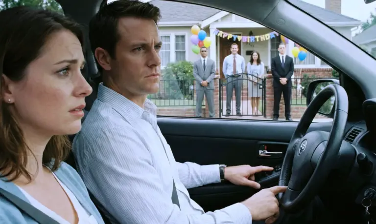 We were supposed to celebrate Grandma’s birthday. But as we stopped in front of the house, my husband’s face changed. He locked the car and murmured, “Don’t get out yet… something’s off!” And he was right...