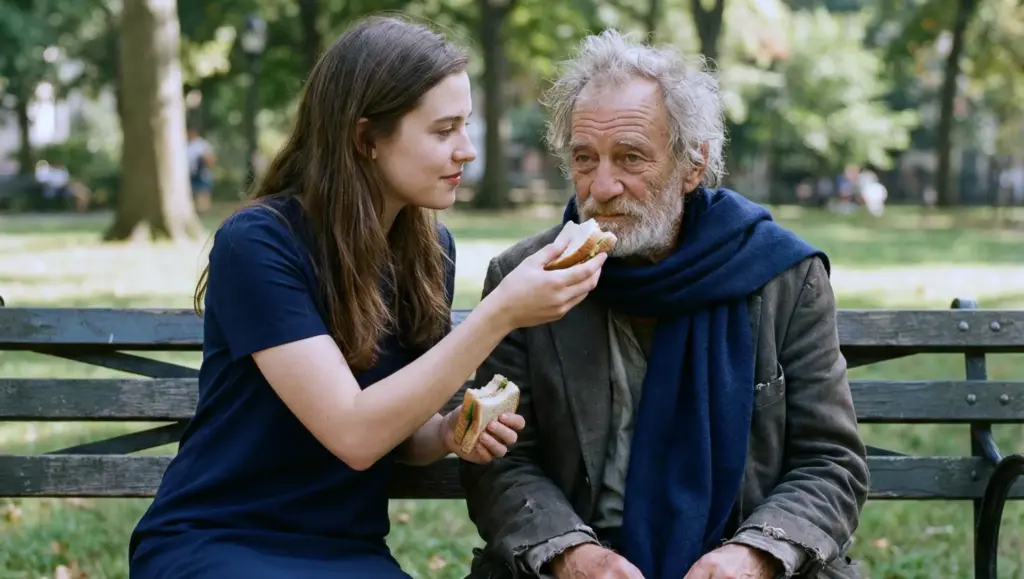 I shared my sandwich with a stranger who seemed down on his luck. Later that day, I met my fiancé’s highly private billionaire father — and instantly recognized the face I’d seen that morning
