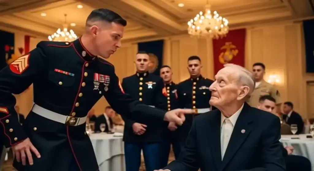 Ein Oberst der Marines fragte einen alten Veteranen scherzhaft nach seinem Dienstgrad! Dann wurde er kreidebleich, als dieser sagte: „Echte Delta Force“ …