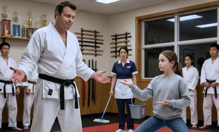 The maid’s daughter stepped onto the mat for a simple demonstration — and her first move changed the whole room’s energy