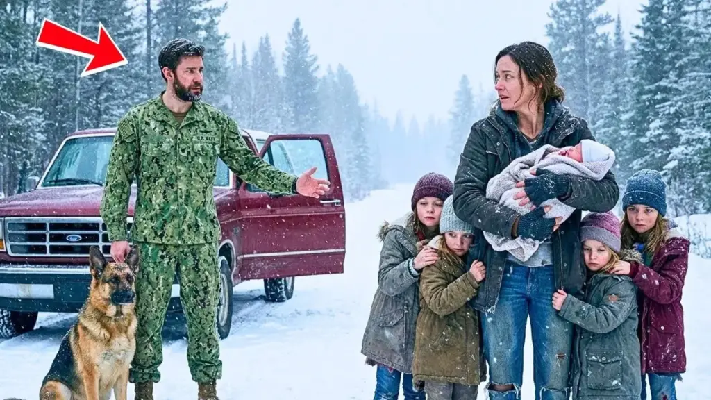 “Come With Me!” — The Ex-Navy SEAL Said After Seeing the Widow and Her Kids Alone in the Blizzard