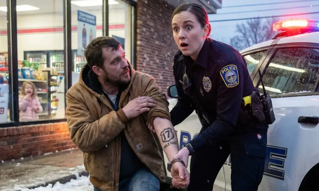 Single Dad Was Handcuffed by a Female Cop — Then the Tattoo on His Arm Changed Everything