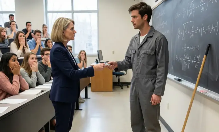 “Solve this equation,” the professor said playfully. Moments later, the janitor solved it — and the professor didn’t expect that at all