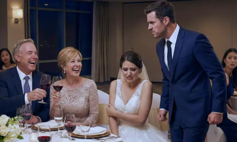 During our rehearsal dinner, my fiancée and her parents laughed about my late mother, forgetting she was the one who financially carried them through their hardest years. I pushed my chair back, stood up… and the silence that followed was immediate