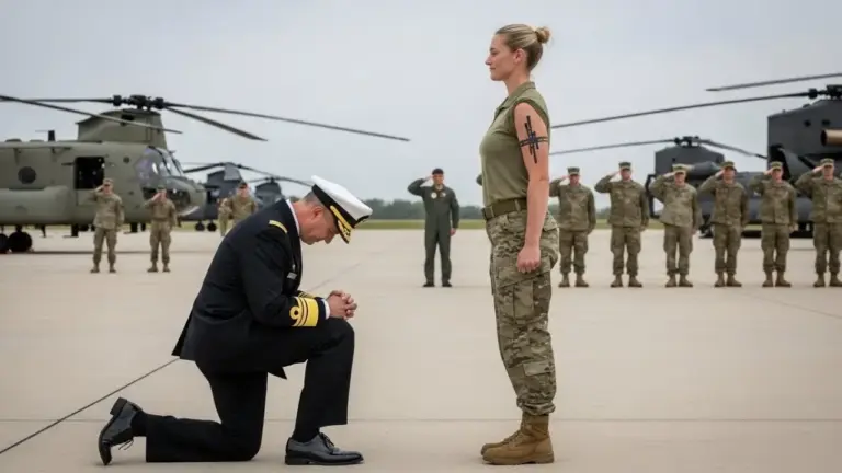 “Do Tell, Your Name?” SEAL Admiral Questioned Her Rank — Until He Saw Her Sniper Tattoo And Froze