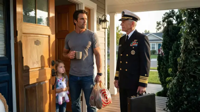 When his daughter said, “Daddy, please help her,” the veteran SEAL stepped in — and the following day, a Navy Admiral showed up unexpectedly