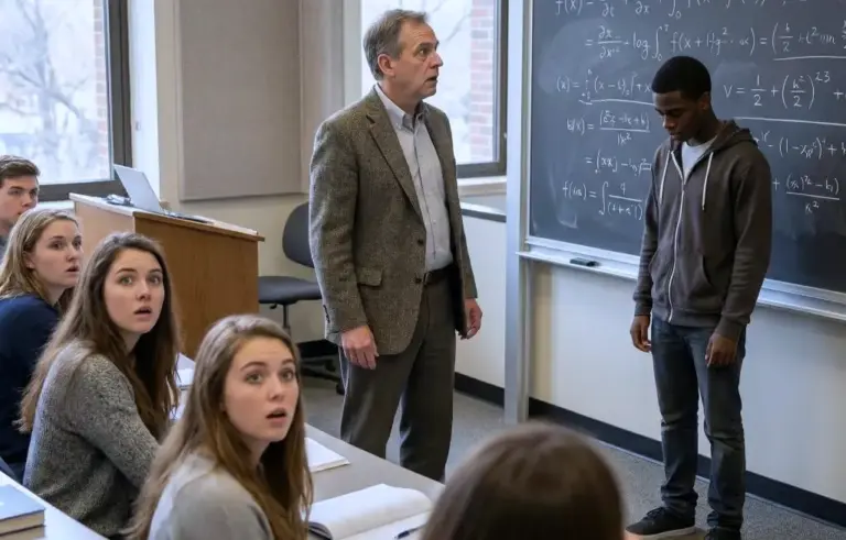Prof Doesn't Know Black Student Is Math Prodigy — Sets 'Impossible' Equation to Mock Him, Regrets It