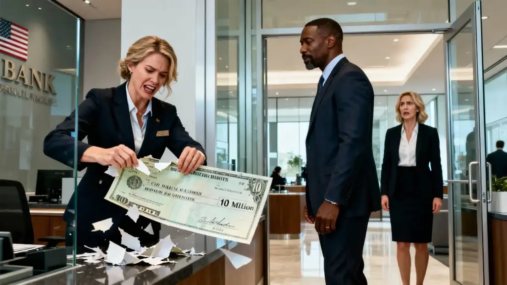 Bank Manager Tore Up a Black Man’s $10M Check — Then Her Boss Said “Sir”...