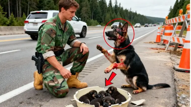 An Abandoned Hound Sat Begging Beside a Freezing Interstate. The Gruesome Discovery Inside the Cardboard Crate Proved This Was a Deliberate Act of Malice...