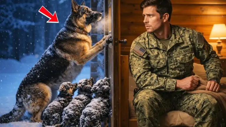 At −15°C, a Mother Dog Led Her Pups to a Door — What a Navy SEAL Did Moved Everyone