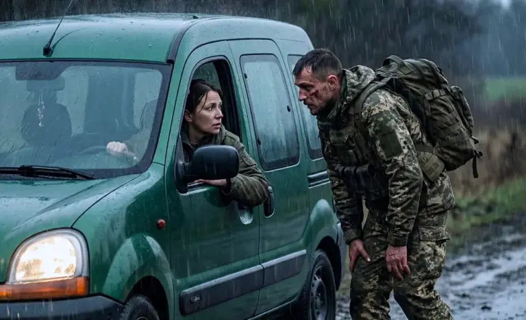 Она подвезла раненого военного в ледяной ливень! Спустя несколько недель стук в дверь принес сюрприз, который изменил всю её жизнь