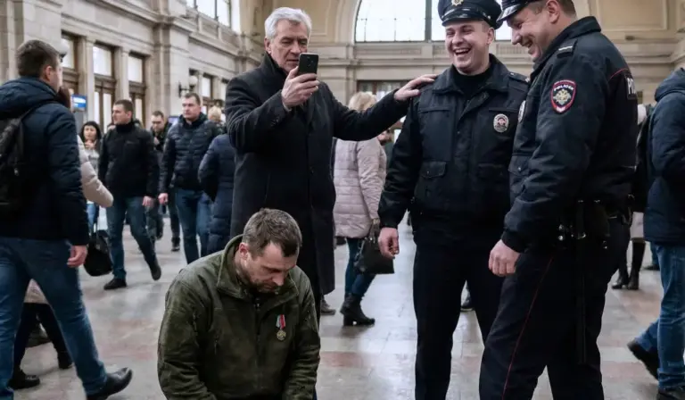 Полицейские на вокзале решили «проучить» солдата с фронта! Они слишком поздно поняли, кто стоит у них за спиной…