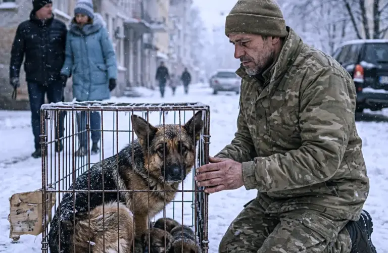 Он думал, что спасает замерзающих щенков, но на самом деле они спасли его: невероятная история бывшего военного