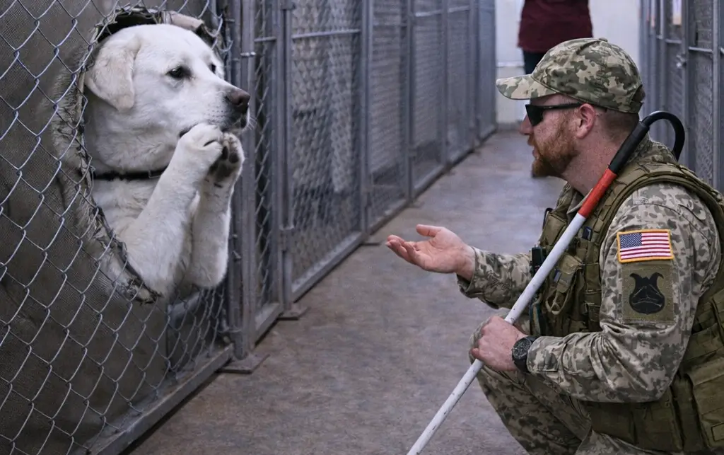 The shelter called him "impossible to reach." But this blind veteran felt a connection that no one else could see...