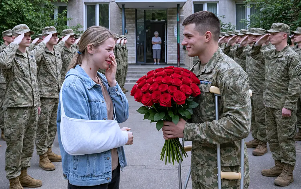 Ее смелость спасла раненого военного — утро принесло неожиданный знак благодарности…