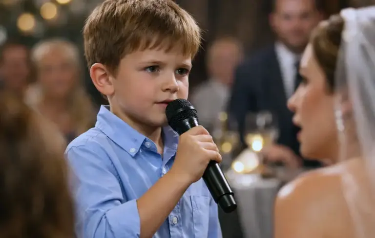 The Bride Publicly Humiliated Me — Until My 9-Year-Old Son Grabbed the Microphone