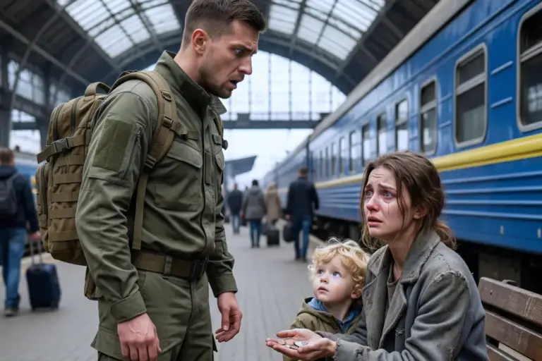 Военный вернулся со службы и увидел любимую на вокзале! Она просила милостыню с его сыном…