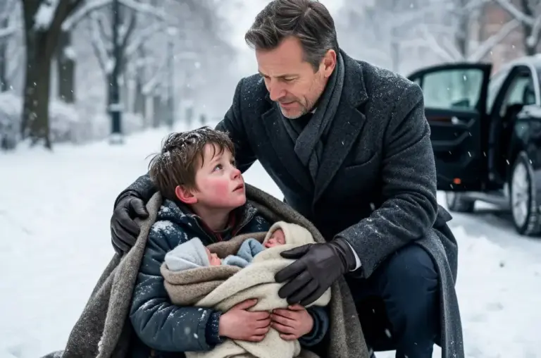 A 7-Year-Old Boy Was Freezing in the Snow, Clutching Three Babies to His Chest. What a Stranger Did Will Bring You to Tears
